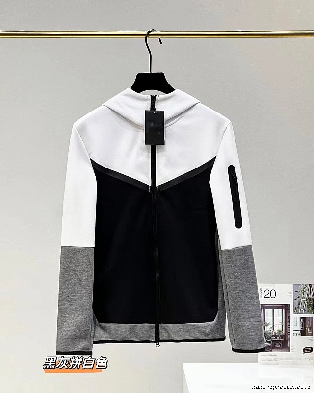 Monogram White zip hoodie White Full Zip for Layered Styling