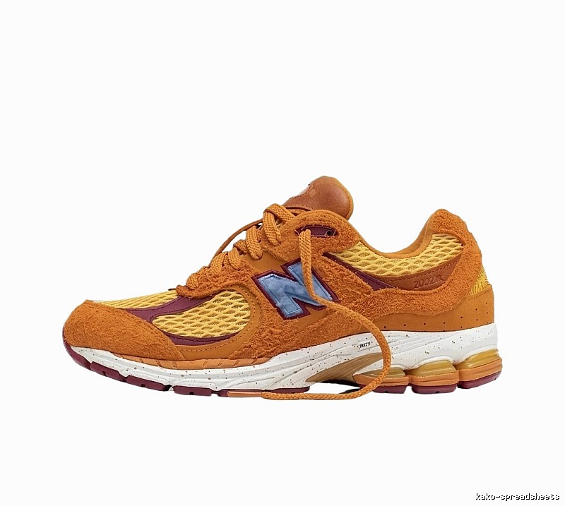 New Balance 2002R retro-style orange shoes