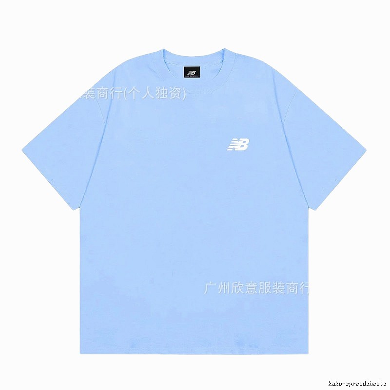 New Balance Classic Minimalist Style Light Blue Short-sleeve T-shirt