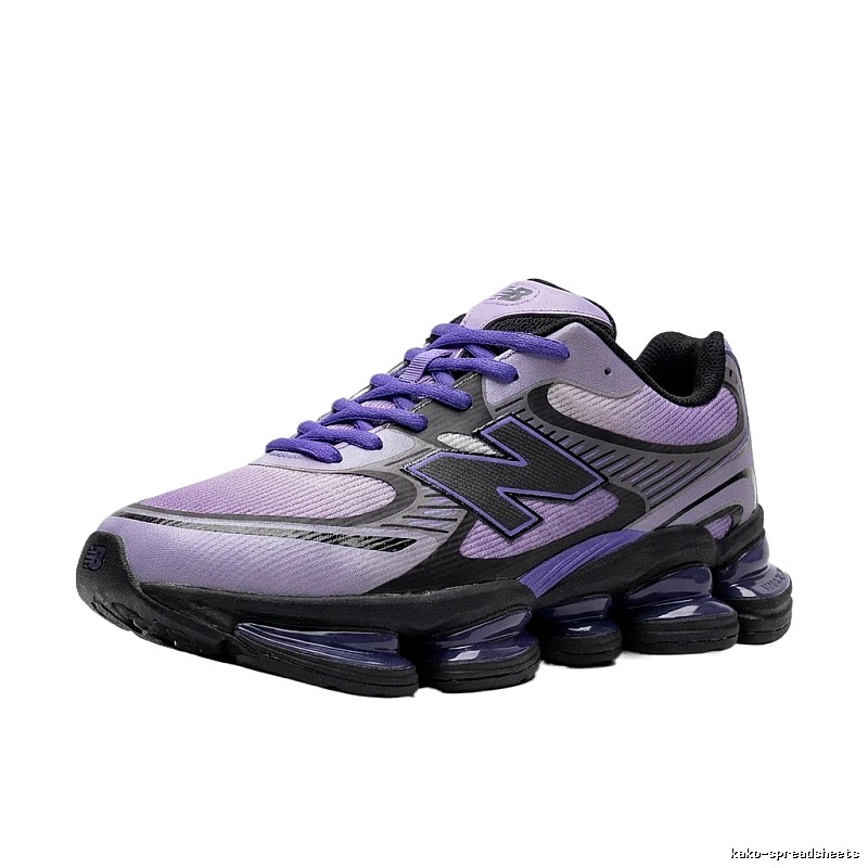 New Balance retro-style purple-gray sports shoes