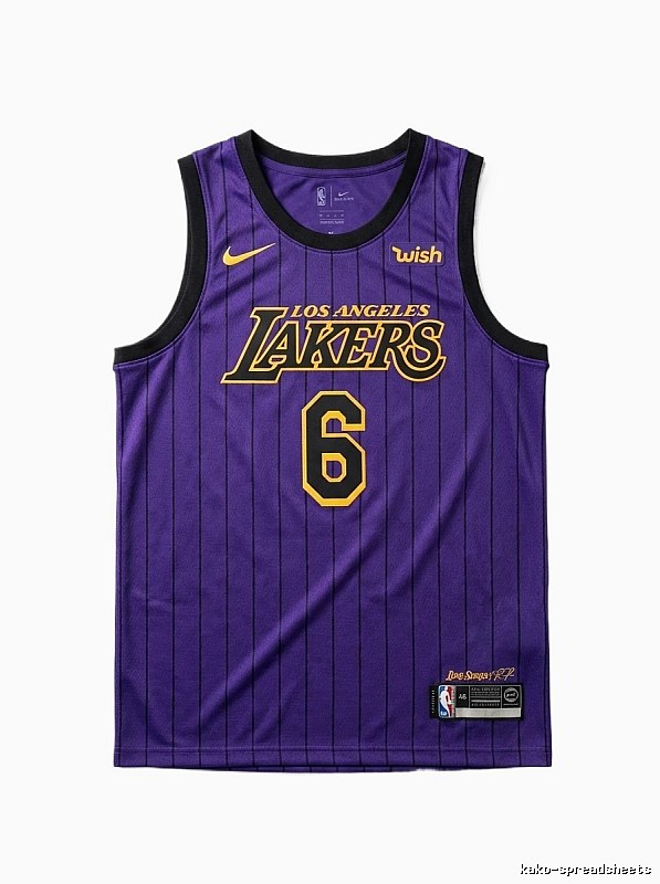 Nike LBJ Lakers purple jersey