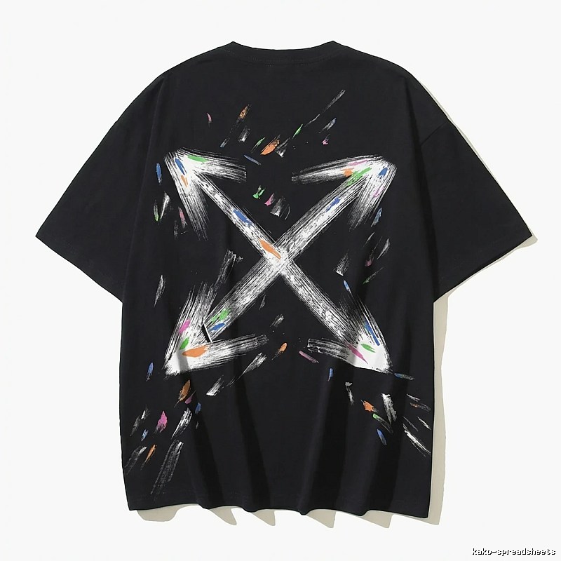 Off-White Graffiti Style Black T-shirt