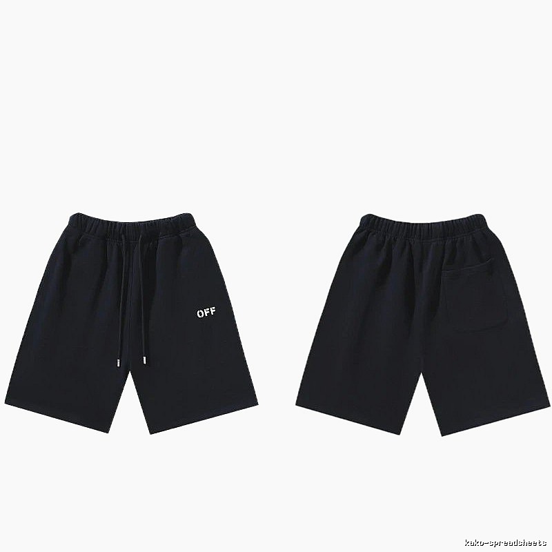 Off-White minimalist-style black shorts