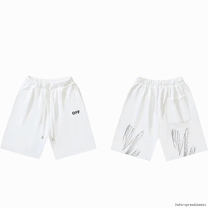Off-White minimalist style white shorts