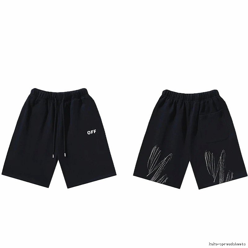 Off-White Style 011 Trendy Black Shorts