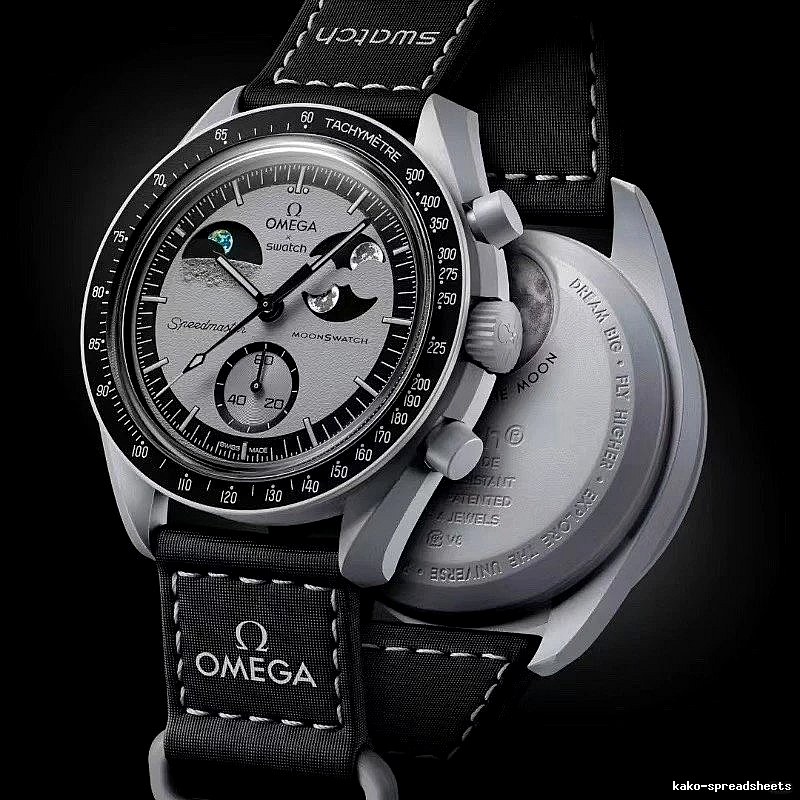 Omega Black Strap Chronograph Watch for Photo Ready Styling