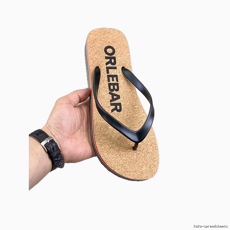 ORLEBAR BROWN Casual Style Natural Black Wooden Flip-flops