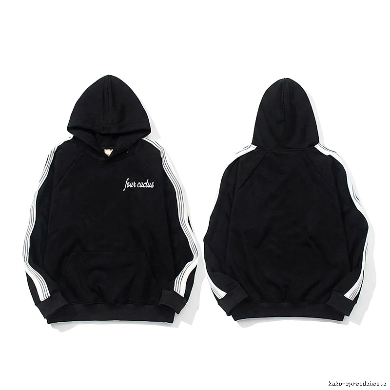 Other black hoodies with side stripes style