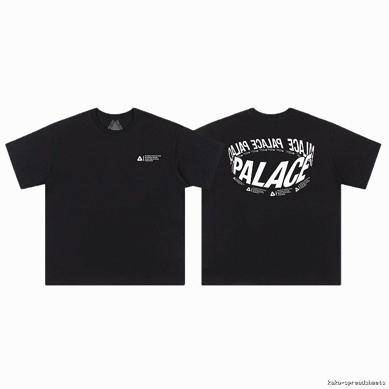 Palace Letter Print Street Style Black T-Shirt