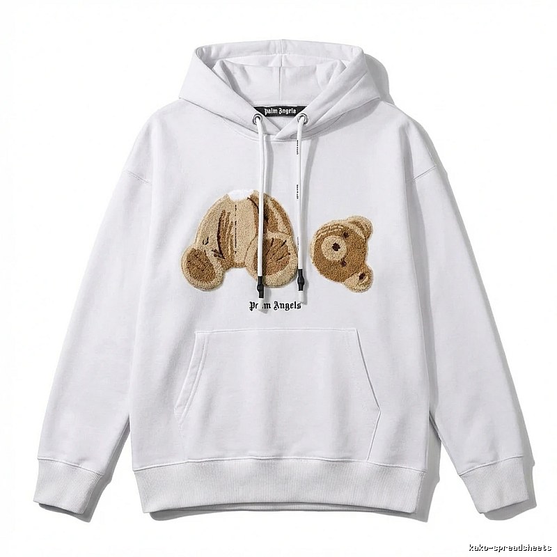 Palm Angels Bear Trend Brand White Sweatshirt