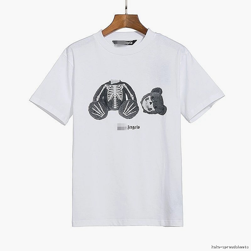 Palm Angels Classic Bear graphic T-shirt White Colorful Bear with Travel-Friendly Style