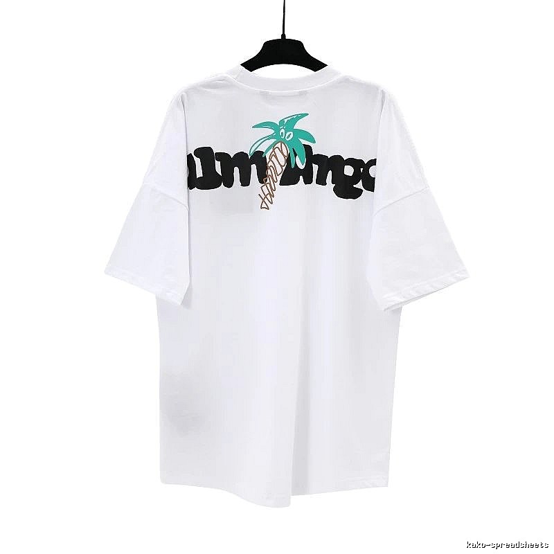 Palm Angels Classic Logo T-shirt White Palm Tree for Daily Styling