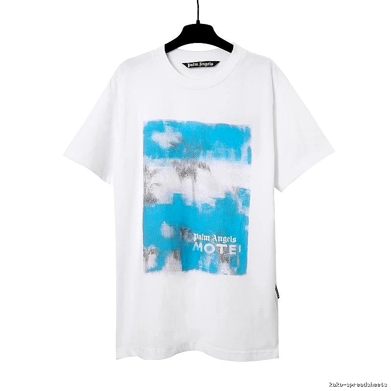 Palm Angels Gift Ready Logo T-shirt White Palm Tree with Fresh Pattern