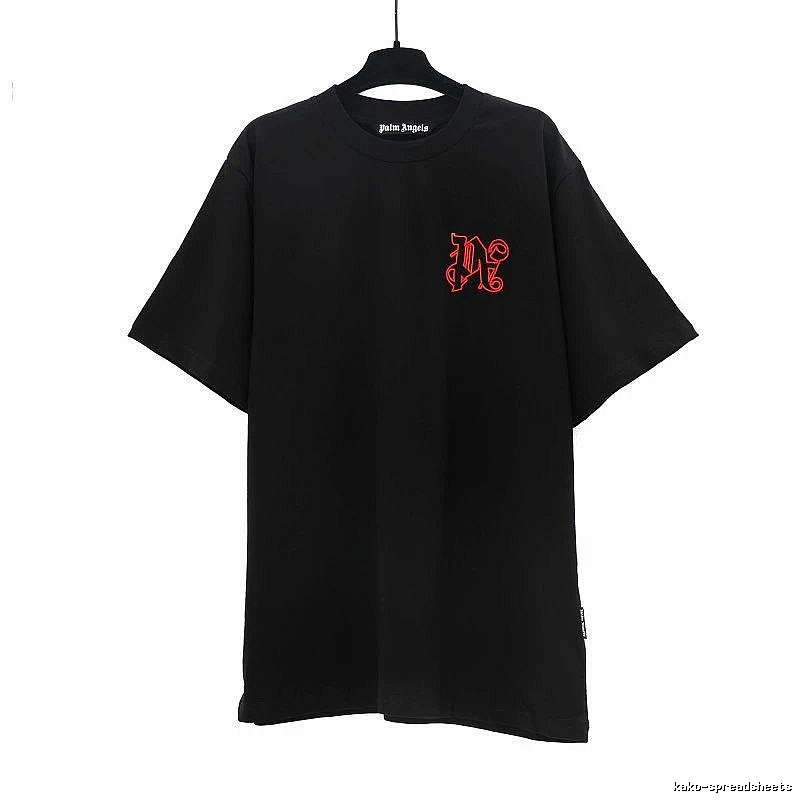 Palm Angels Patterned Logo T-shirt White Palm Tree with Polished Detail