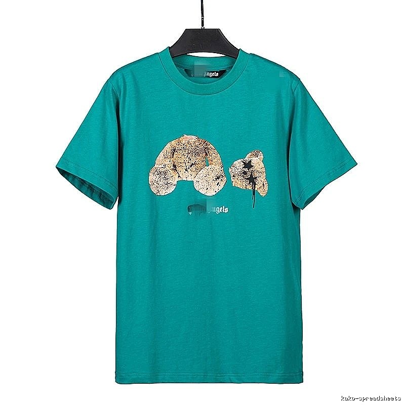 Palm Angels Summer Bear graphic T-shirt White Colorful Bear with Bold Graphic