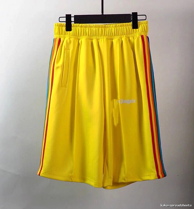 Palm Angels Summer Track shorts Black Side Stripe with Bold Graphic