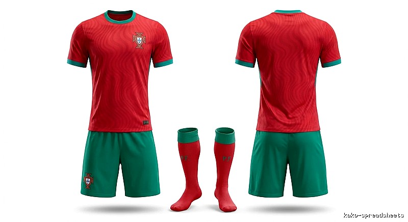 Portugal team's home jersey for the 26th - 27th season (red)