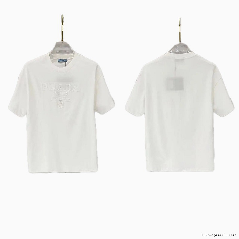 Prada Classic Collection Minimalist Style White Short-sleeved T-shirt