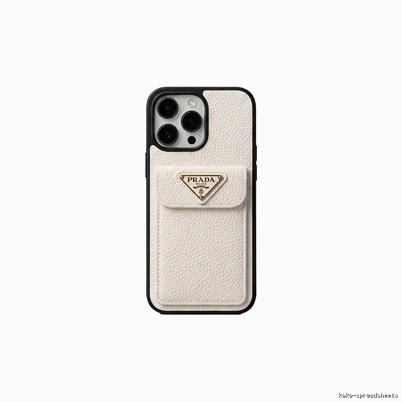Prada minimalist style white iPhone case