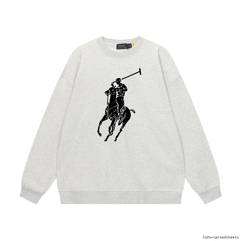 Ralph Lauren Polo Retro - style Light Gray Sweatshirt