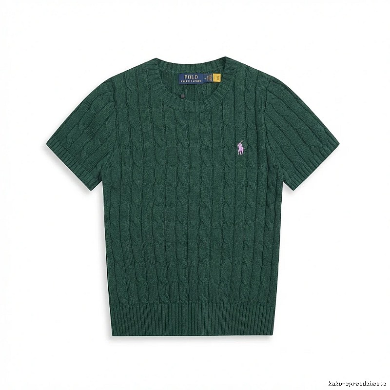 Ralph Lauren Polo Series Retro Style Dark Green Knitted Sweater