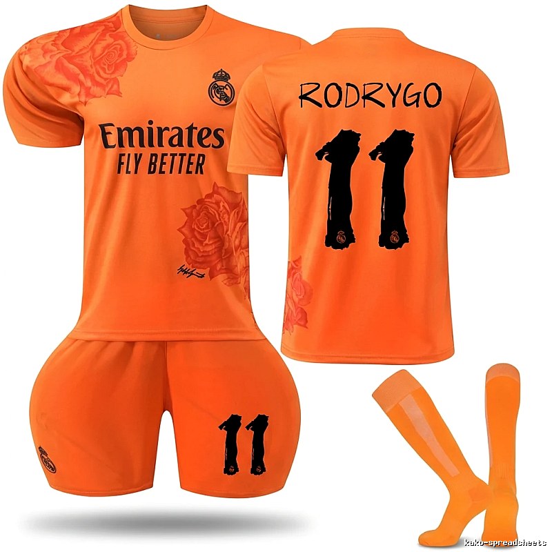 Real Madrid RODRYGO series orange jersey