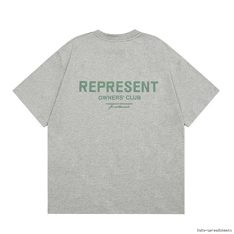Represent Gray Style 801 Owners Club T-Shirt Casual Layering Logo