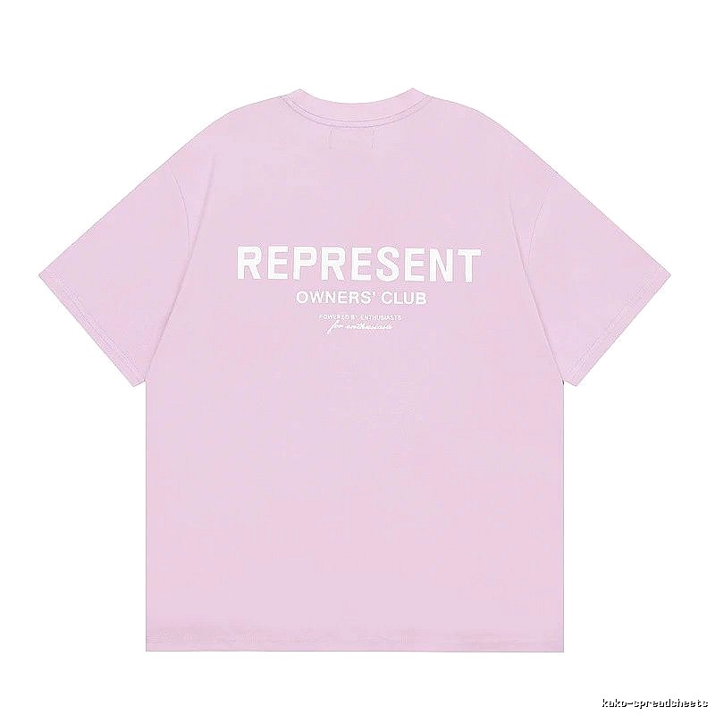 Represent Pink Style 801 Owners Club T-Shirt Relaxed Styling Logo