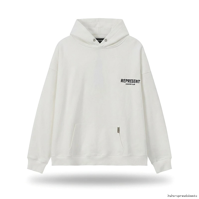 REPRESENT Simple Style White Hoodie
