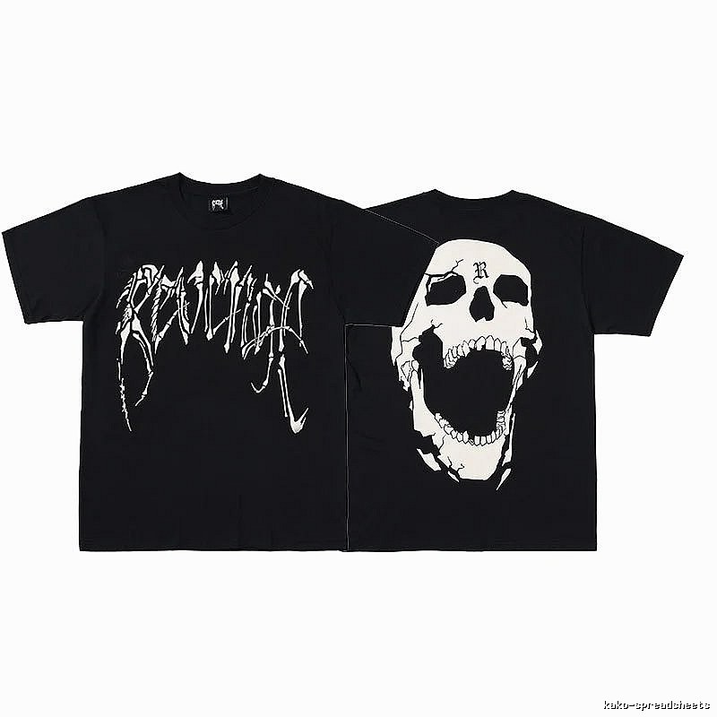 Revenge Black Skull Graphic T-Shirt Travel Styling