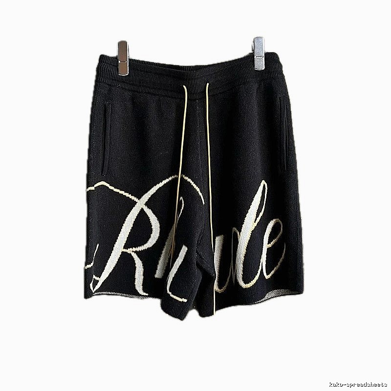 RHUDE Alphabet Wind Black Shorts