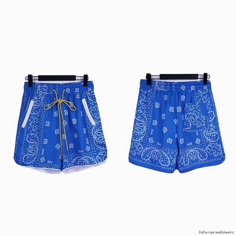 RHUDE Printed Casual Style Blue Shorts