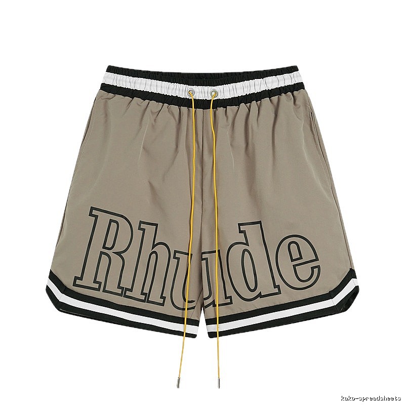 RHUDE sporty khaki shorts