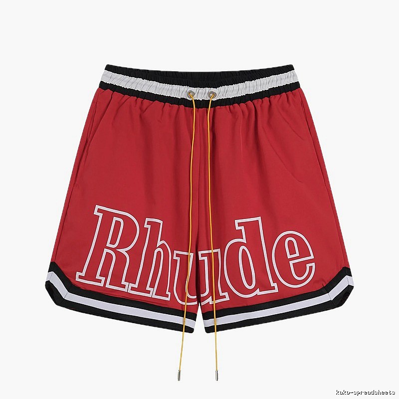 RHUDE sporty red shorts