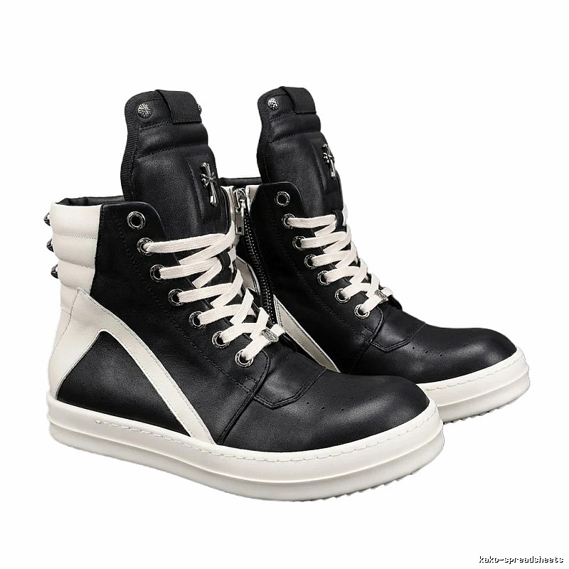 Rick Owens high-top dark-style black boots