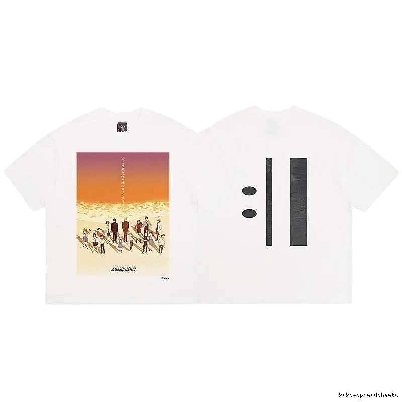 SAINT EVA Co-branded Anime Print White T-Shirt