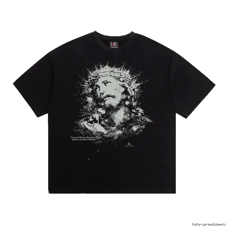 SAINT Jesus with Thorns Vintage Black T-Shirt