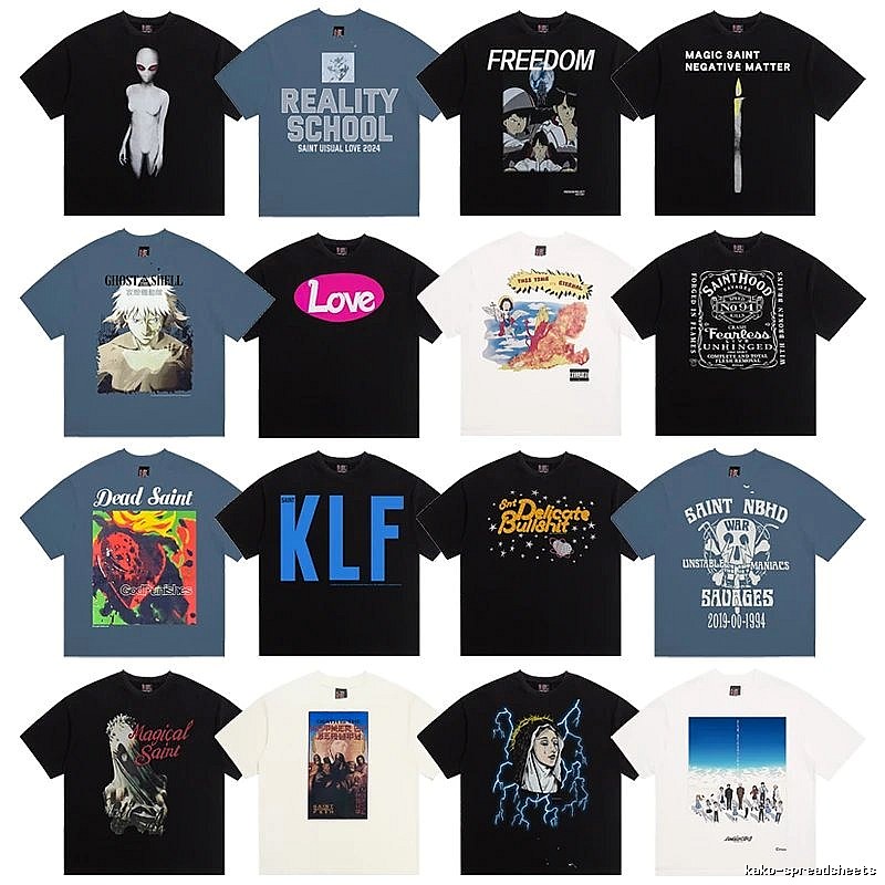 SAINT Trendy Brand Street Style Printed Multi-color T-shirt