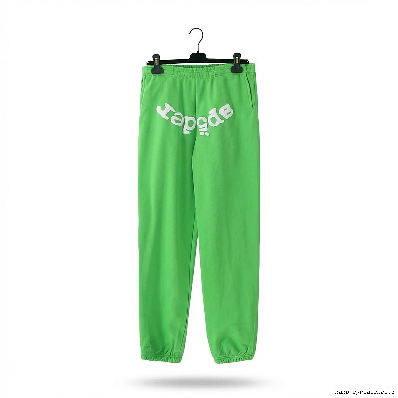 Sp5der Fluorescent Green Trendy Pants
