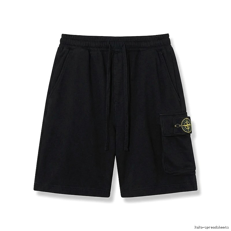 Stone Island work - style black shorts