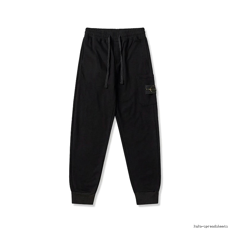 Stone Island workwear-style black sweatpants
