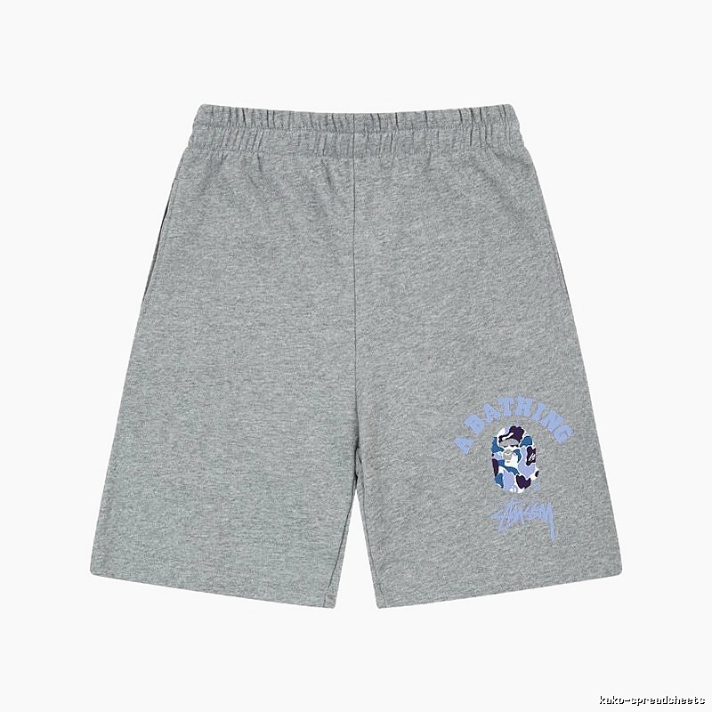 Stussy A Bathing Ape series grey shorts