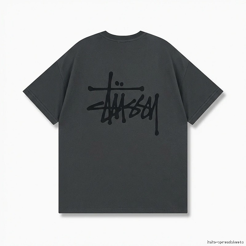 Stussy basic street style gray T-shirt