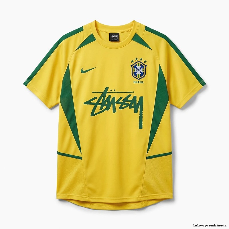 Stussy Brazilian-style yellow-green T-shirt