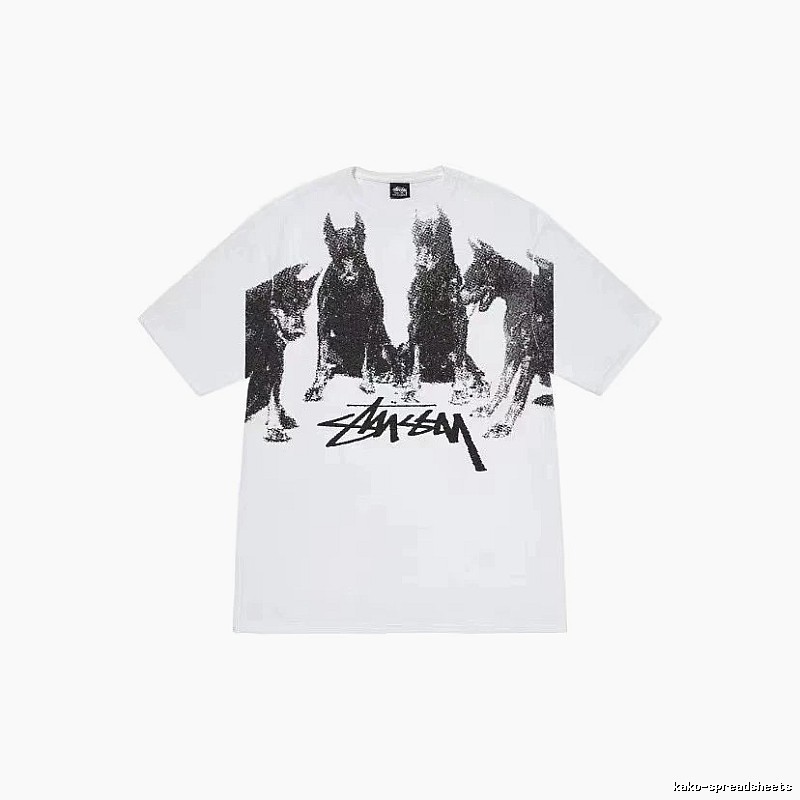 Stussy Casual Graphic T-shirt Black White Stussy for Streetwear Looks