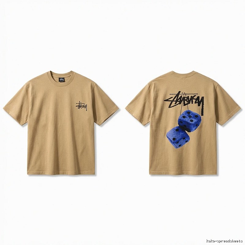 Stussy Dice Print Khaki Short-sleeve