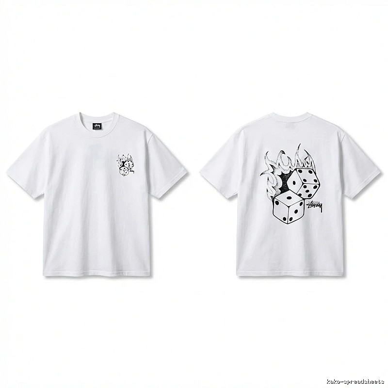 Stussy Dice Print Style White T-shirt