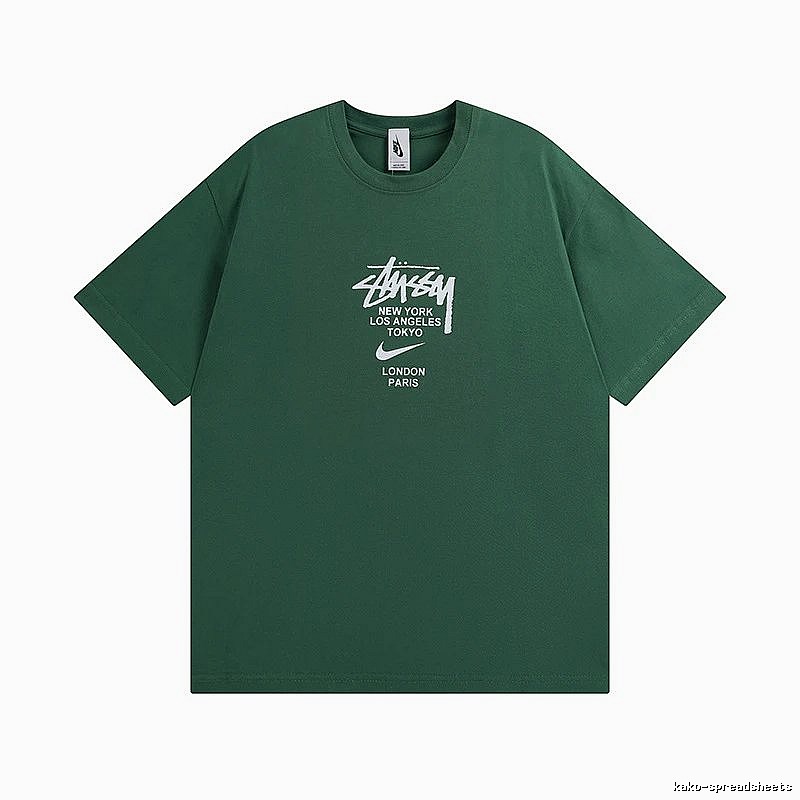 Stussy Green Spider Graphic T-Shirt Smart Casual Logo