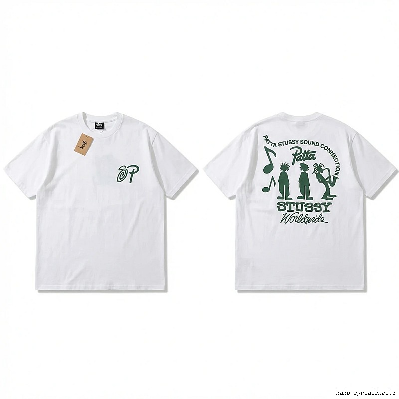 Stussy Music Print White T-shirt