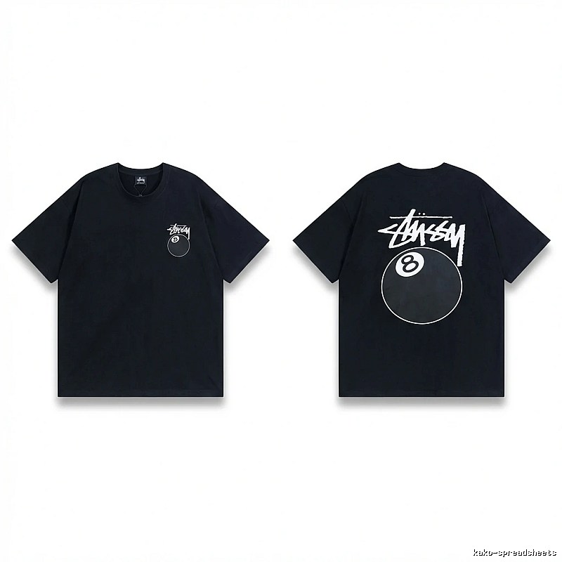 Stussy No.8 Ball Style Black T-shirt